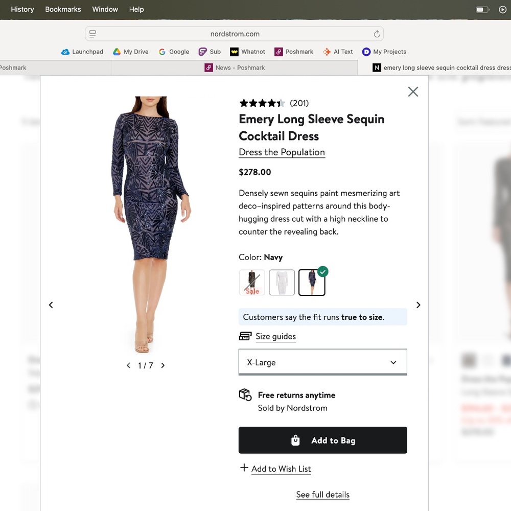 DRESS THE POPULATION: Emery Dress (NWT) - Picture 15 of 15